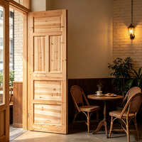 Porte en bois massif de sapin non composite, en bois entier sans matériau de remplissage