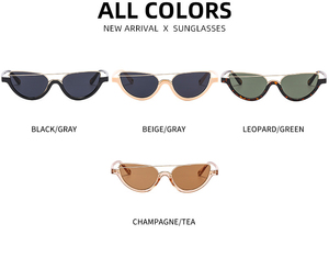 ヨーロッパ系アメリカ人スタイルハーフフレームサングラスレトロなストリートファッション男性女性流行のキャンディカラーカスタムロゴレンズガラスレンズ - Product Image 2