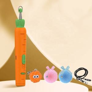 Carrot Charging Model Laser Cat Teaser 5 Patterns Purple Light Cat Laser Toys Retractable Tease the Cat Stick - Product Image 1