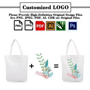 Hot Sale Recyclable Plain Cotton Tote Bags With Custom Printed Logo Canvas Shopping Tote Bag - Product Image 2