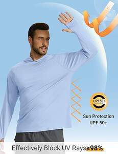 <span class=keywords><strong>T</strong></span>-<span class=keywords><strong>shirt</strong></span> à capuche pour homme, manches longues, sport, pêche, coupe-vent, protection solaire UPF 50, résistant aux <span class=keywords><strong>UV</strong></span>, logo personnalisé - Product Image 2