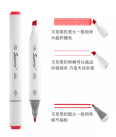 Vente chaude 216 Couleur Thin Line Alcohol Marker Pen Écriture à double tête avec Fine Flat Nib Non effaçable Permanent InkRetention