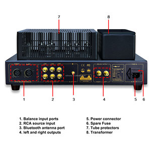 Preamplificatore Classico HTM-10 a Valvole, Amplificatore Domestico con 10 Valvole Elettroniche, Suono Migliorato 5.0, 220V - Product Image 1