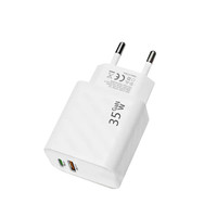 Adaptateur secteur USB-C PD QC4.0 à double port GAN 35W, charge rapide originale pour téléphone portable et tablette