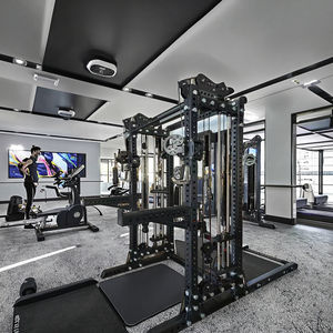 Preço de fábrica Aço Smith Máquina Poder Comercial Gaiola Agachamento <span class=keywords><strong>Rack</strong></span> Multi Função Cabo Crossover Trainer Gantry <span class=keywords><strong>Rack</strong></span> - Product Image 3