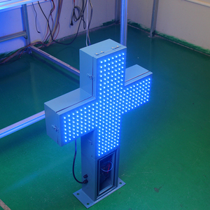 Doppia faccia esterna 50CM blu LED farmacia segno di croce, adatto per il segno pubblicitario di farmacie veterinarie - Product Image 3