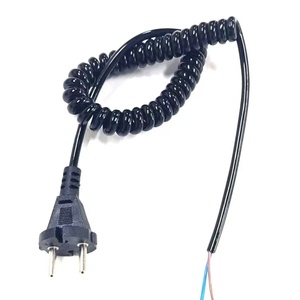 Câble d'alimentation AC à 2 broches, norme européenne Cee 7/17, prise Schuko, câble spiralé, câble rétractable en <span class=keywords><strong>spirale</strong></span>, rallonge pour appareil - Product Image 6