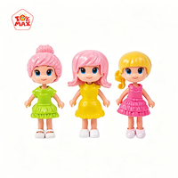 Mini poupée à habiller avec logo personnalisé Boîte aveugle Jeu de rôle éducatif en plastique Ensemble de jouets Dessin animé