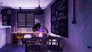2024 Proyector LED de diamantes 3D personalizado global regalo único Luz nocturna láser con altavoces Luz ambiental Lámpara de mesa de rotación 360 - Product Image 4