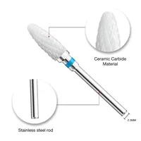 Fraise à ongles en carbure céramique rotative pour ponceuse électrique, outils de manucure et pédicure