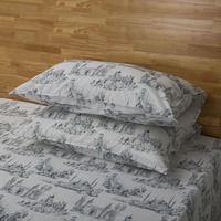 Parure de lit trois pièces en coton lavé de luxe, douce et chaude, tissage uni imprimé, draps et taies d'oreiller pour la maison