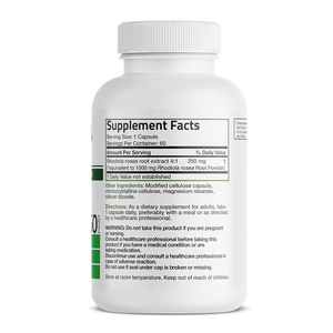 OEM自社ブランド<span class=keywords><strong>Rhodiola</strong></span> <span class=keywords><strong>Rosea</strong></span>根エキスカプセルハーブサプリメント成人の脳ストレスムードサポート妊娠中の女性 - Product Image 2