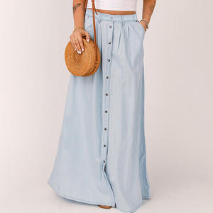 falda chambray moda en varios únicos -