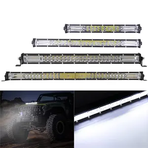 Phare d'inondation de tache de voiture de lumière de travail 3030 voitures à l'extérieur incurvé double rangée barre lumineuse LED pour camion 4x4 Jeep hors route