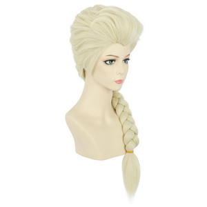 Conjunto <span class=keywords><strong>de</strong></span> Peluca <span class=keywords><strong>de</strong></span> Cosplay <span class=keywords><strong>de</strong></span> <span class=keywords><strong>Anna</strong></span>, <span class=keywords><strong>Elsa</strong></span>, <span class=keywords><strong>Frozen</strong></span>, largo, corto, Jerry rizo, pelucas trenzadas, encaje marrón claro, pelucas <span class=keywords><strong>de</strong></span> princesa <span class=keywords><strong>de</strong></span> Anime, alto sintético, <span class=keywords><strong>2</strong></span> unidades, <span class=keywords><strong>2</strong></span> unidades - Product Image 5