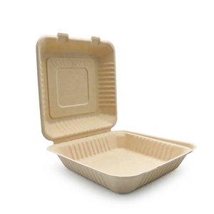 Low Price Wholesale Custom Pulp Tableware 1200ml Wheat Straw Bento Box Lunch Box With Lid