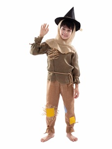 Ensemble <span class=keywords><strong>de</strong></span> costumes <span class=keywords><strong>de</strong></span> blagueur pour enfants - Jupe et haut en patchwork avec chapeau souple pour Halloween, <span class=keywords><strong>la</strong></span> Fête des Moissons et les spectacles scolaires - Product Image 2