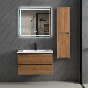Meuble de salle de bain suspendu mural de qualité supérieure avec vasque profonde, miroir LED et design personnalisé - Product Image 2