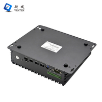 PC industriel embarqué sur rail DIN, GPIO Intel I3 I5 I7 J6412 HD VGA 2 LAN 6 RS232 485 DB9 COM Win10 Linux, mini-ordinateur sans ventilateur