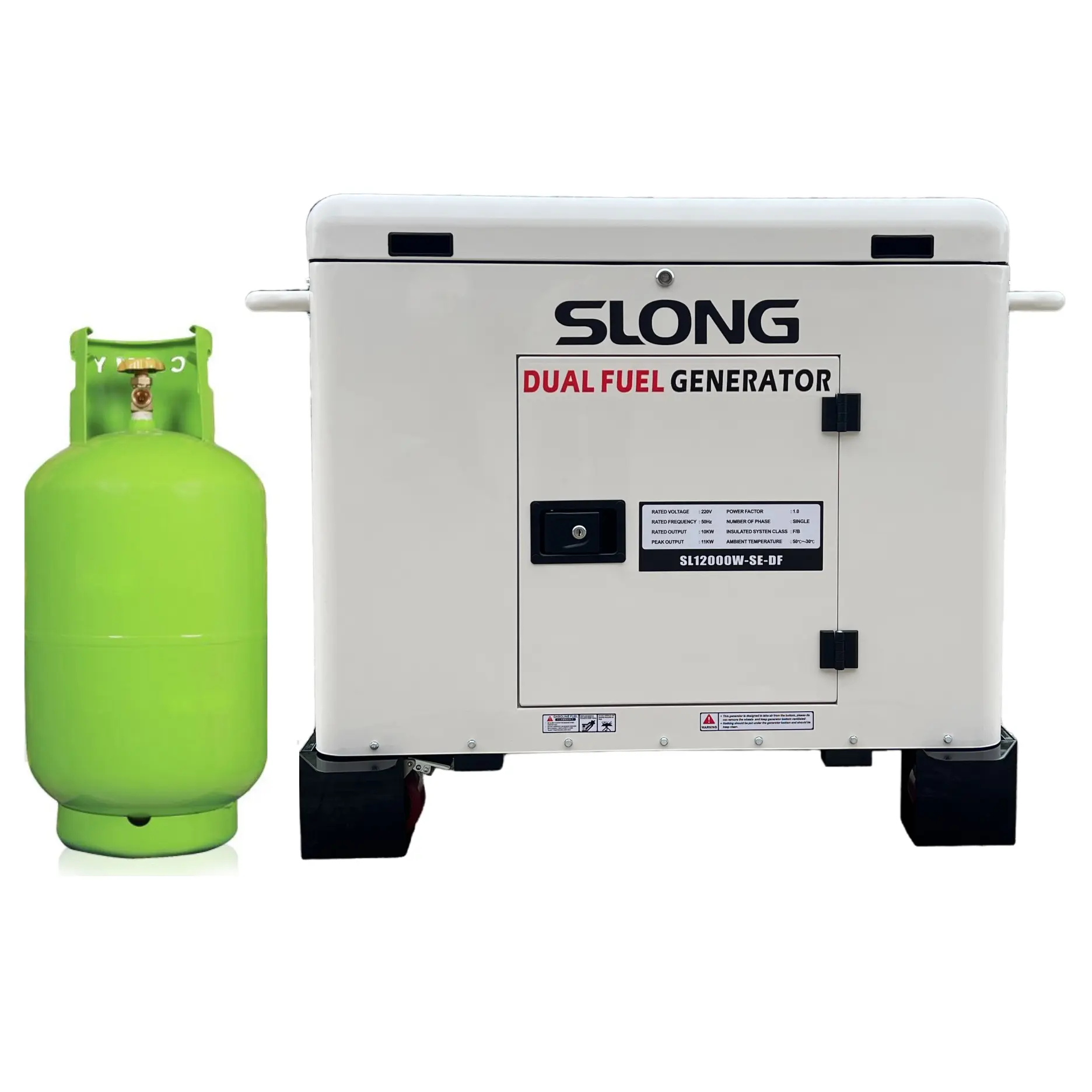 Slong 10 kW 12 kW leiser Stromaggregat LP Gasschallgenerator Standby-Naturgasgenerator