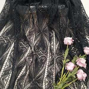 Tela de encaje negro de guipur de alta calidad, vestidos de encaje Venise clásicos pesados, tela de encaje negro elegante de tamaño de yarda de alta visibilidad - Product Image 5