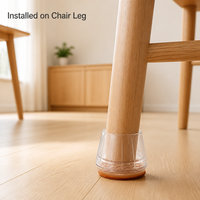 Protège-pieds de chaise réglables en silicone avec patins en feutre, brevet US, personnalisables, pour chaises de bureau et de salle de classe
