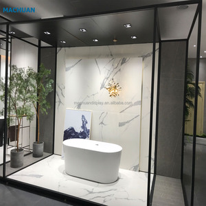 Chất Lượng Cao Cửa Hàng Bán Lẻ Kệ Trượt Gạch Hiển Thị Giá Gốm Kim Loại Gạch Đứng Cho Showroom - Product Image 2