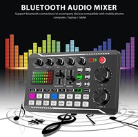 Mezclador de DJ multifuncional profesional, interfaz de Audio de efectos, tarjeta de sonido en vivo para Podcasting