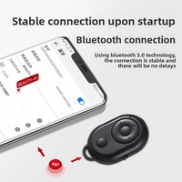 Control Remoto Inalámbrico TVSNARP WRT8606 con Función de Temporizador y Cambio de Página, Alcance de 10m, Disparador para Selfies (Plástico)