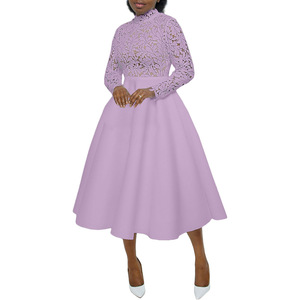 Abiti eleganti da sera eleganti e Casual <span class=keywords><strong>taglie</strong></span> <span class=keywords><strong>forti</strong></span> da sera in pizzo africano personalizzato - Product Image 6