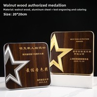 Médailles et plaques d'honneur personnalisées en bois massif Dehao avec impression UV et gravure pour cadeaux d'affaires - Zhejiang