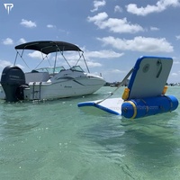 JTRDA pvc salon adulte couleur marine et blanc gonflable eau natation auvent piscine lac mer chaise de plage rangée chaise flottante flotteur