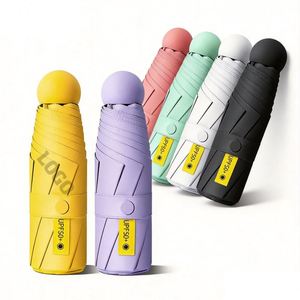 Parapluie de poche compact de haute qualité pour femme, pliable en 5 sections, idéal pour les événements promotionnels et les cadeaux d'affaires, anti-UV, mini - Product Image 1