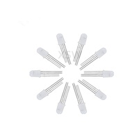 À travers le trou paquet Dip 5mm Led Diode Diffusée 4 Broches Ronde Polychrome Rvb Led Diode F5 RVB Coloré Transparent Cathode Commune