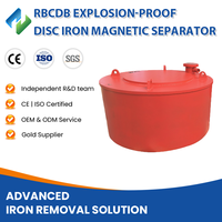 Séparateur magnétique à disque RBCDB industriel personnalisé avec structure de roulement fiable pour le traitement de l'élimination du fer des matériaux