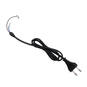 KC approved Korea 2-core flat cable AC power cord with strain relief