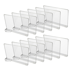 12-Piece Acrylic Kệ Brochure chủ separator trong suốt Tủ Ngăn móc cho tủ quần áo lưu trữ tổ chức - Product Image 3
