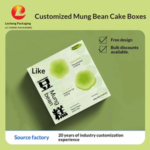 Custom <b>White</b> Cardboard Drawer <b>Boxes</b> for Mung Bean Red Bean Cakes and Cookies, Foldable Food Packaging - Product Image 3