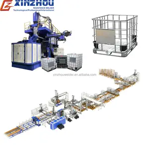IBC cage line(welding+bending+clinching+punching) ibc tank cage welding machine 1000l ibc tank blowing mold machine