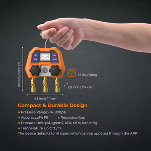 Manometro Digitale Intelligente Subverse DMG-4B con Aggiornamento Firmware OTA Remoto, Stile Tradizionale Moderno - Product Image 6