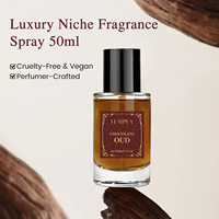 Parfum pour homme au chocolat et aux notes boisées, 50 ml, sans alcool, longue tenue, OEM ODM, en stock, vente en gros