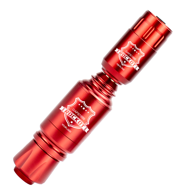 Stylo de tatouage rouge + alimentation (peut être personnalisé)