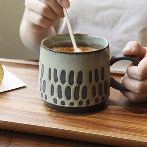 Modern Handmade Cartoon Design Stoneware Ceramic Mug Handle <b>Large</b> Capacity Business <b>Gift</b> Dishwasher Microwave Safe Customizable - Product Image 5