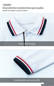Ensemble uniforme scolaire en coton respirant 521001, impression de logo personnalisé, polo blanc, jupes plissées marine pour garçons et filles - Product Image 6