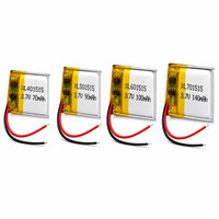 Batería de polímero de litio recargable XL 3.7V 70mAh 401515 LiPo tipo bolsa con PCM para IoT, rastreadores GPS y dispositivos inteligentes portátiles, 500 ciclos