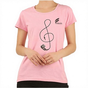 T-shirts pour femmes FYB, 100% coton, manches courtes, été, hip-hop, décontractés, unis, coupe ajustée, séchage rapide, respirants, tendance - Product Image 2