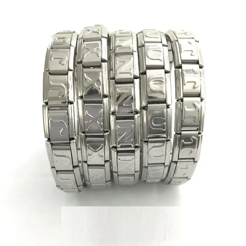 Blues wholesale OEM 9mm 304l Stainless Steel Italian Link design Bracelet Wholesale Italian Charm starter Bracelet