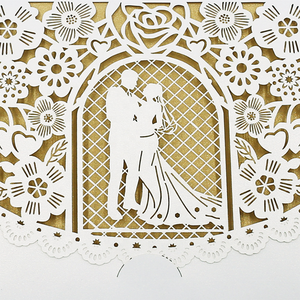 Cartes d'invitation de <span class=keywords><strong>mariage</strong></span> de luxe de style européen, découpées au <span class=keywords><strong>laser</strong></span> personnalisées, décorations en papier métallisé, invitations de fête en gros - Product Image 2