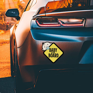 Autocollant personnalisé pour bébé dans la voiture YECAI, autocollant réfléchissant haute visibilité, imperméable, dessin animé, adapté à <span class=keywords><strong>BMW</strong></span> Audi Lexus Mazda - Product Image 3