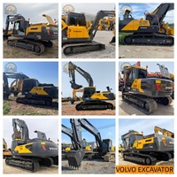 Excavatrice Volvo EC210B d'occasion économique, modèles EC240, EC290, EC140, pour projets d'infrastructure, grande disponibilité en entrepôt